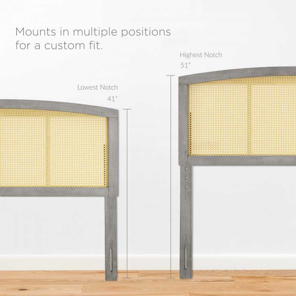 Halcyon Cane Queen Headboard, Gray