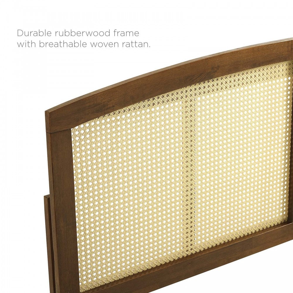 Halcyon Cane Queen Headboard, Walnut