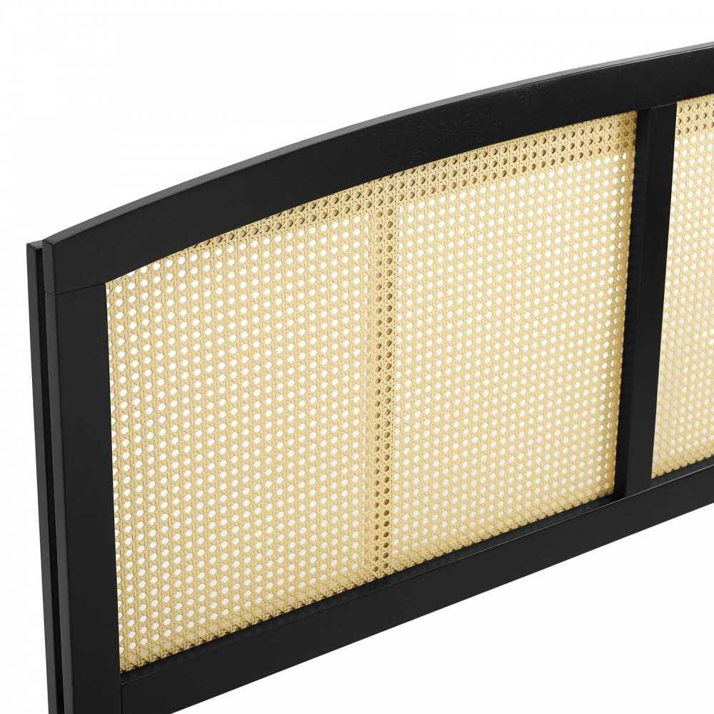Halcyon Cane Queen Headboard, Black