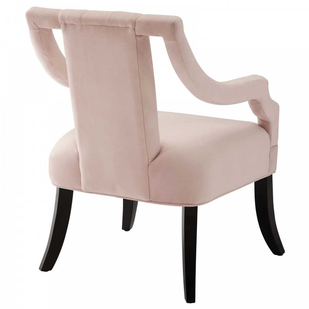 Harken Performance Velvet Accent Chair, Pink