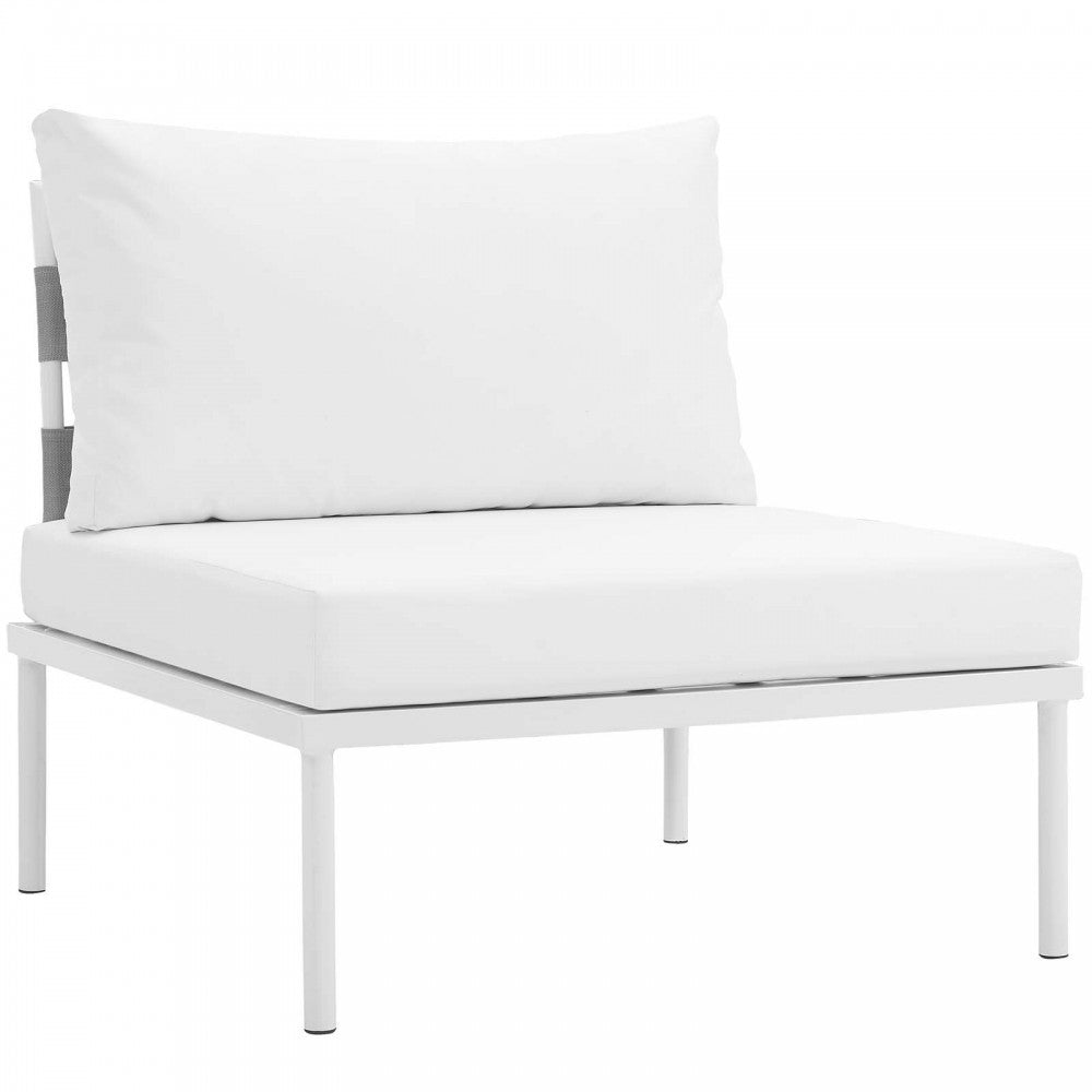Harmony 10 Piece Outdoor Patio Aluminum Sectional Sofa Set, White White