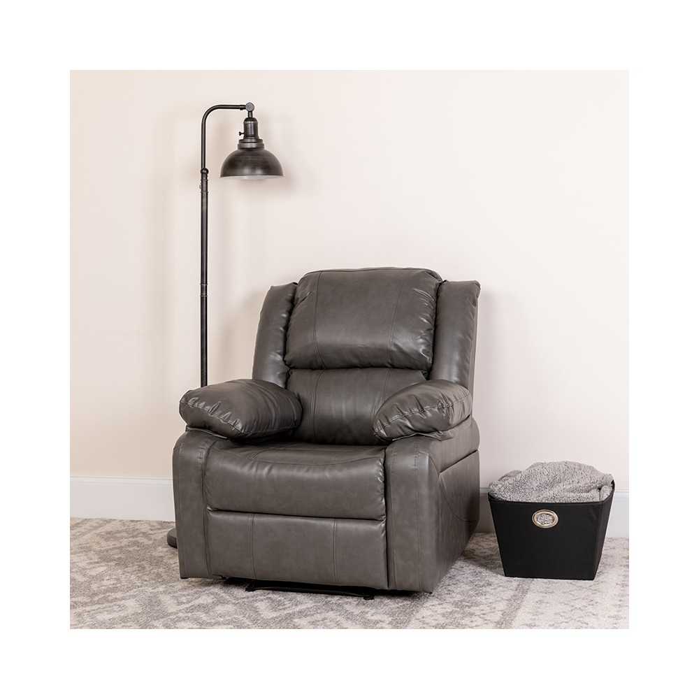 Harmony Series Gray LeatherSoft Recliner