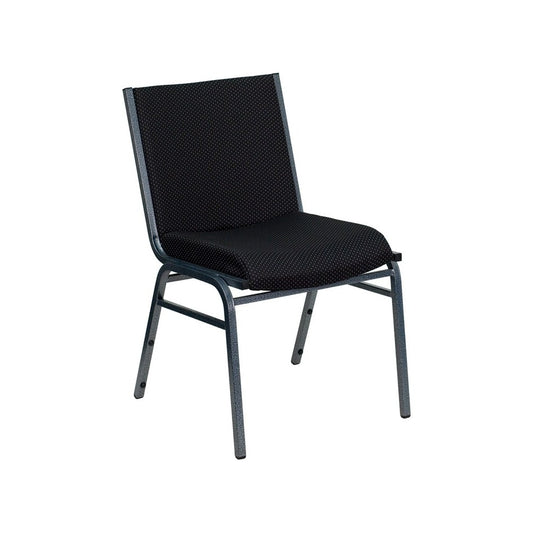 Heavy Duty Black Dot Fabric Stack Chair