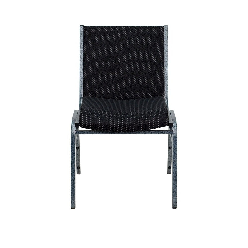 Heavy Duty Black Dot Fabric Stack Chair