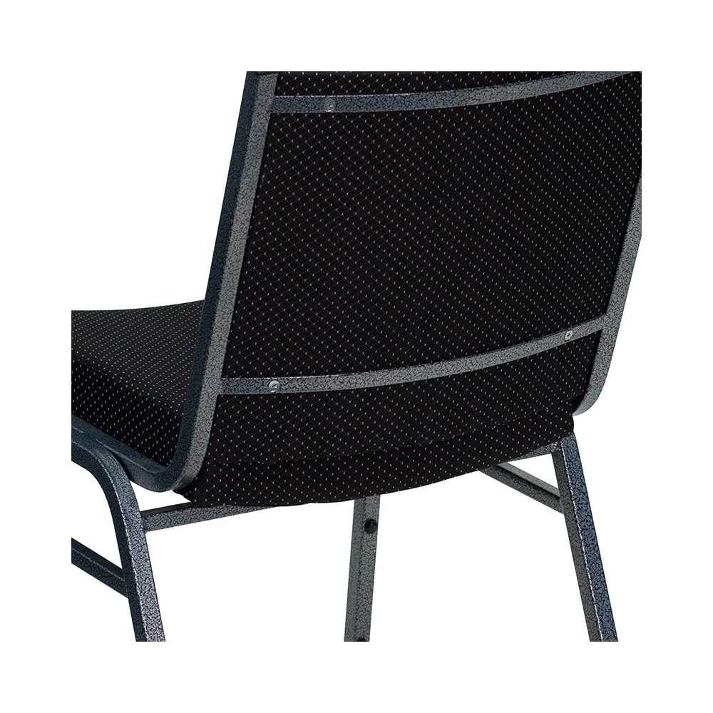 Heavy Duty Black Dot Fabric Stack Chair