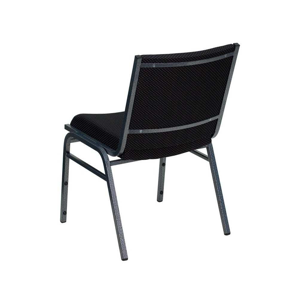 Heavy Duty Black Dot Fabric Stack Chair