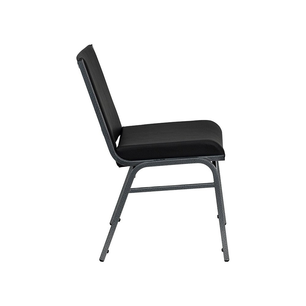 Heavy Duty Black Vinyl Stack Chair