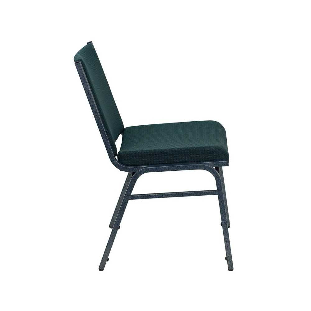 Heavy Duty Green Patterned Fabric Stack Chair