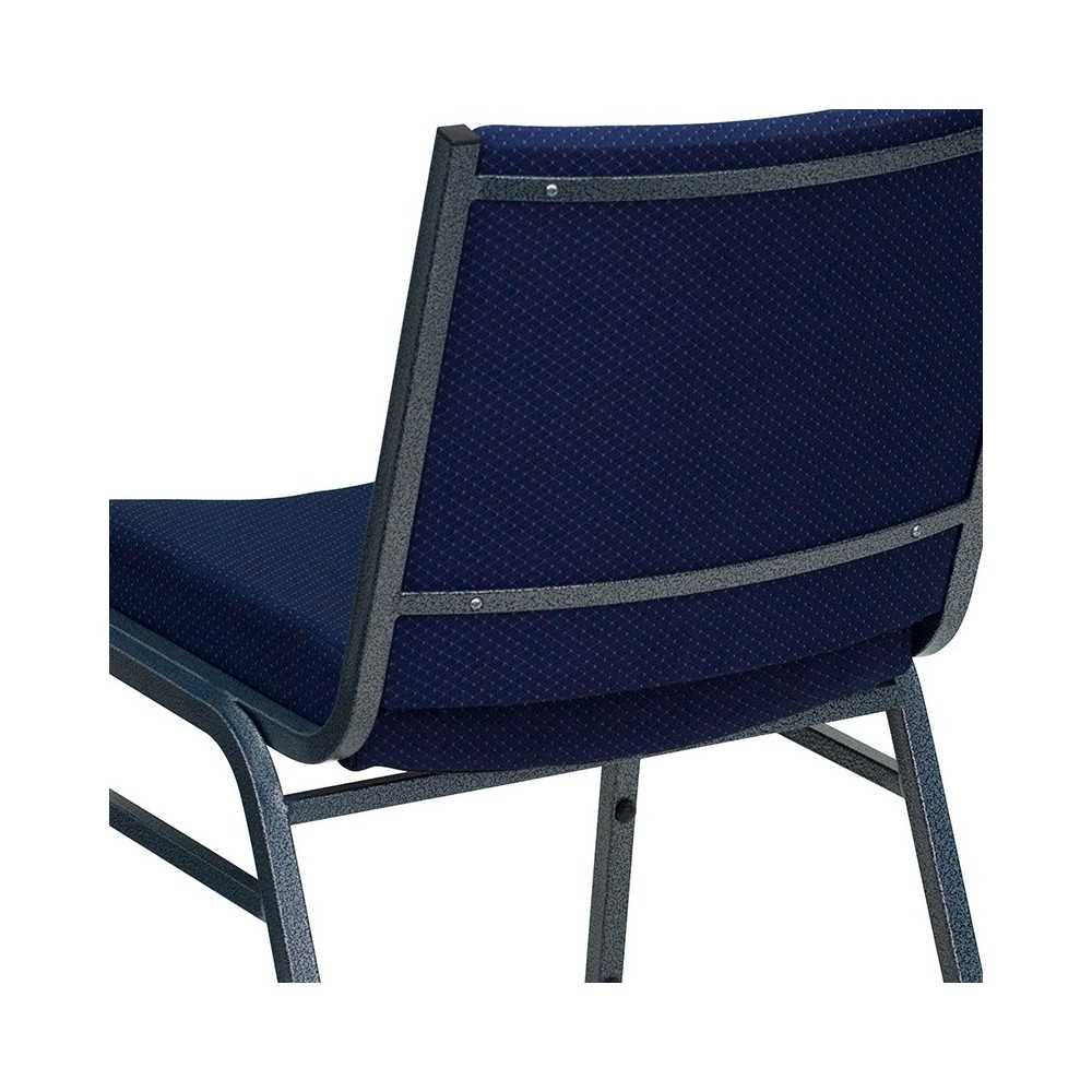 Heavy Duty Navy Blue Dot Fabric Stack Chair
