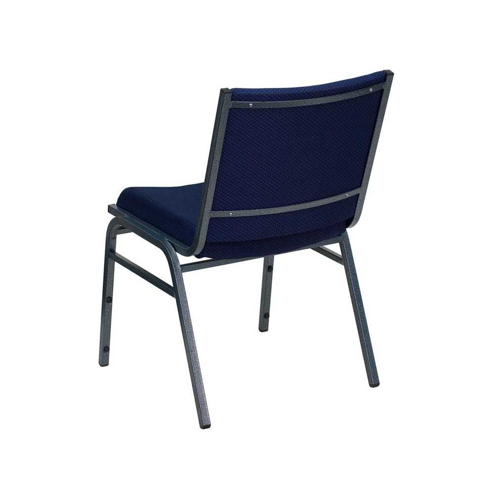 Heavy Duty Navy Blue Dot Fabric Stack Chair