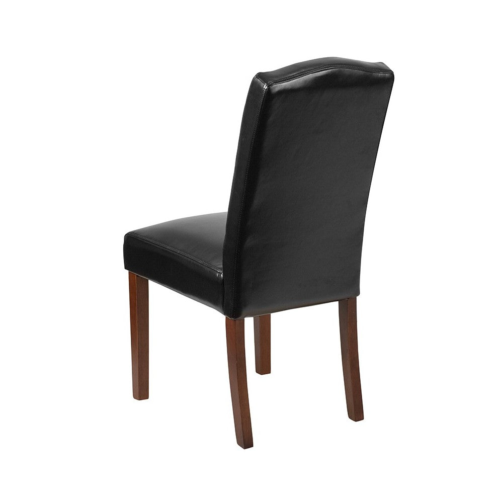 HERCULES Grove Park Series Black LeatherSoft Tufted Parsons Chair