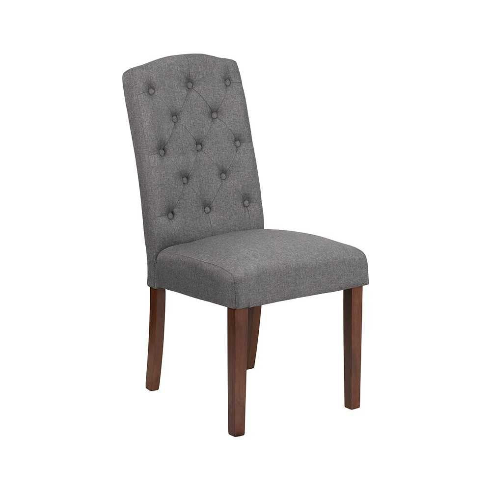 HERCULES Grove Park Series Gray Fabric Tufted Parsons Chair