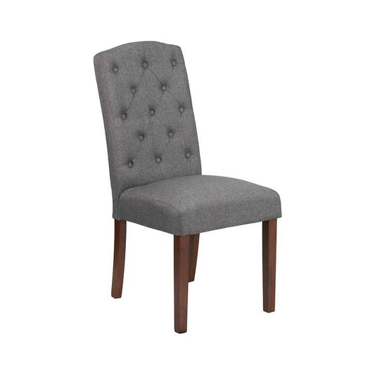 HERCULES Grove Park Series Gray Fabric Tufted Parsons Chair