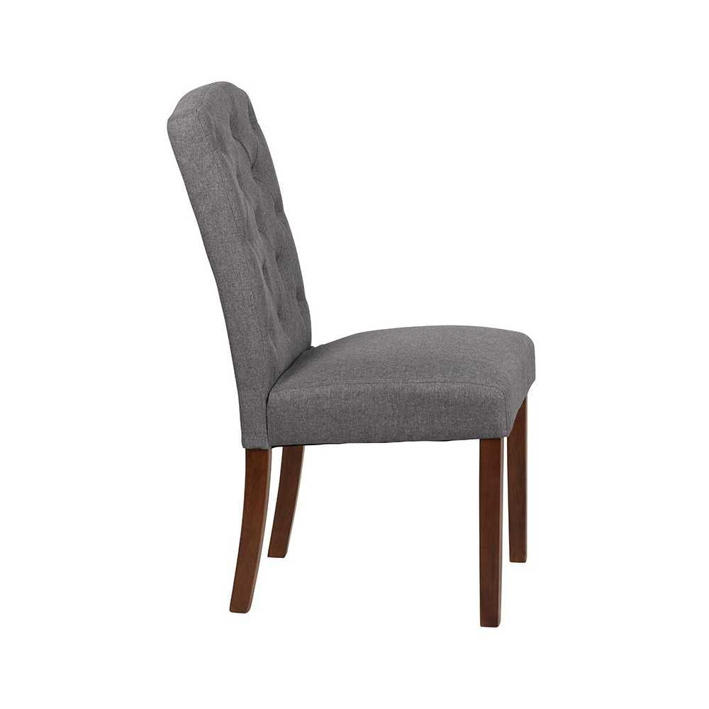HERCULES Grove Park Series Gray Fabric Tufted Parsons Chair