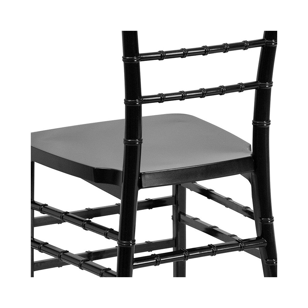 HERCULES PREMIUM Series Black Resin Stacking Chiavari Chair