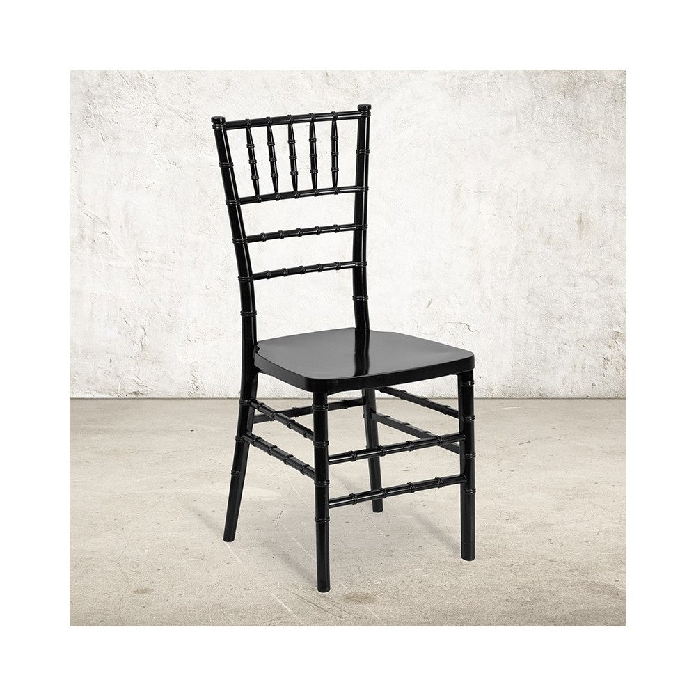 HERCULES PREMIUM Series Black Resin Stacking Chiavari Chair