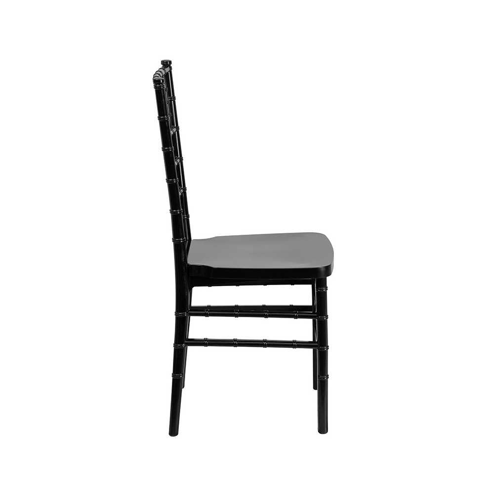 HERCULES PREMIUM Series Black Resin Stacking Chiavari Chair