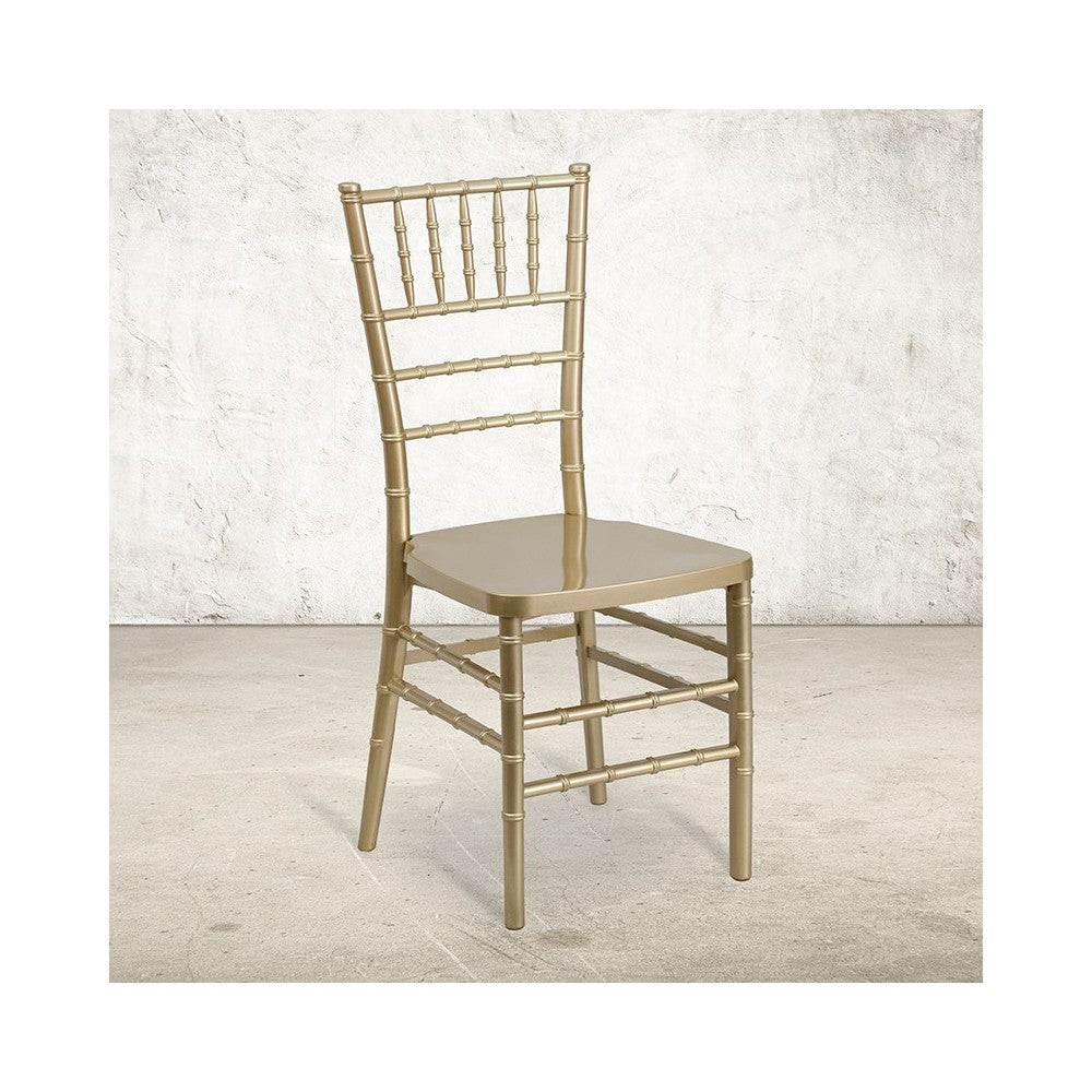 HERCULES PREMIUM Series Gold Resin Stacking Chiavari Chair