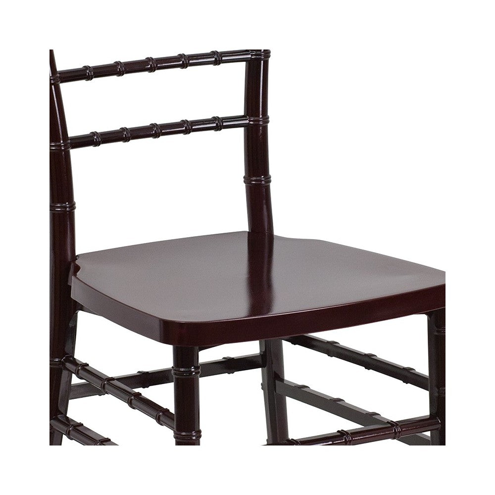HERCULES PREMIUM Series Mahogany Resin Stacking Chiavari Chair