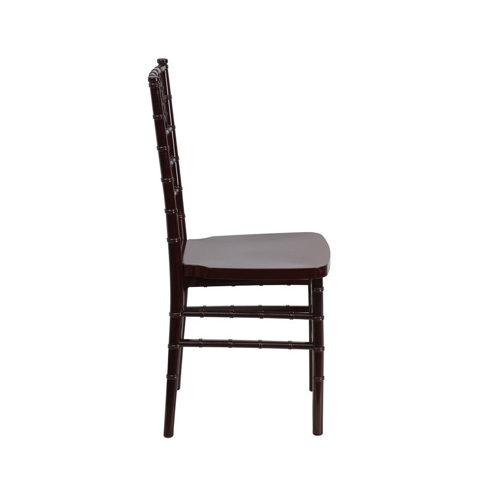HERCULES PREMIUM Series Mahogany Resin Stacking Chiavari Chair