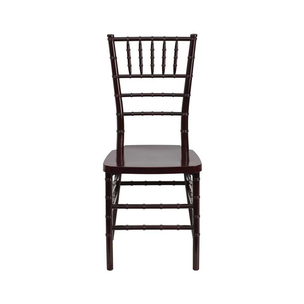 HERCULES PREMIUM Series Mahogany Resin Stacking Chiavari Chair