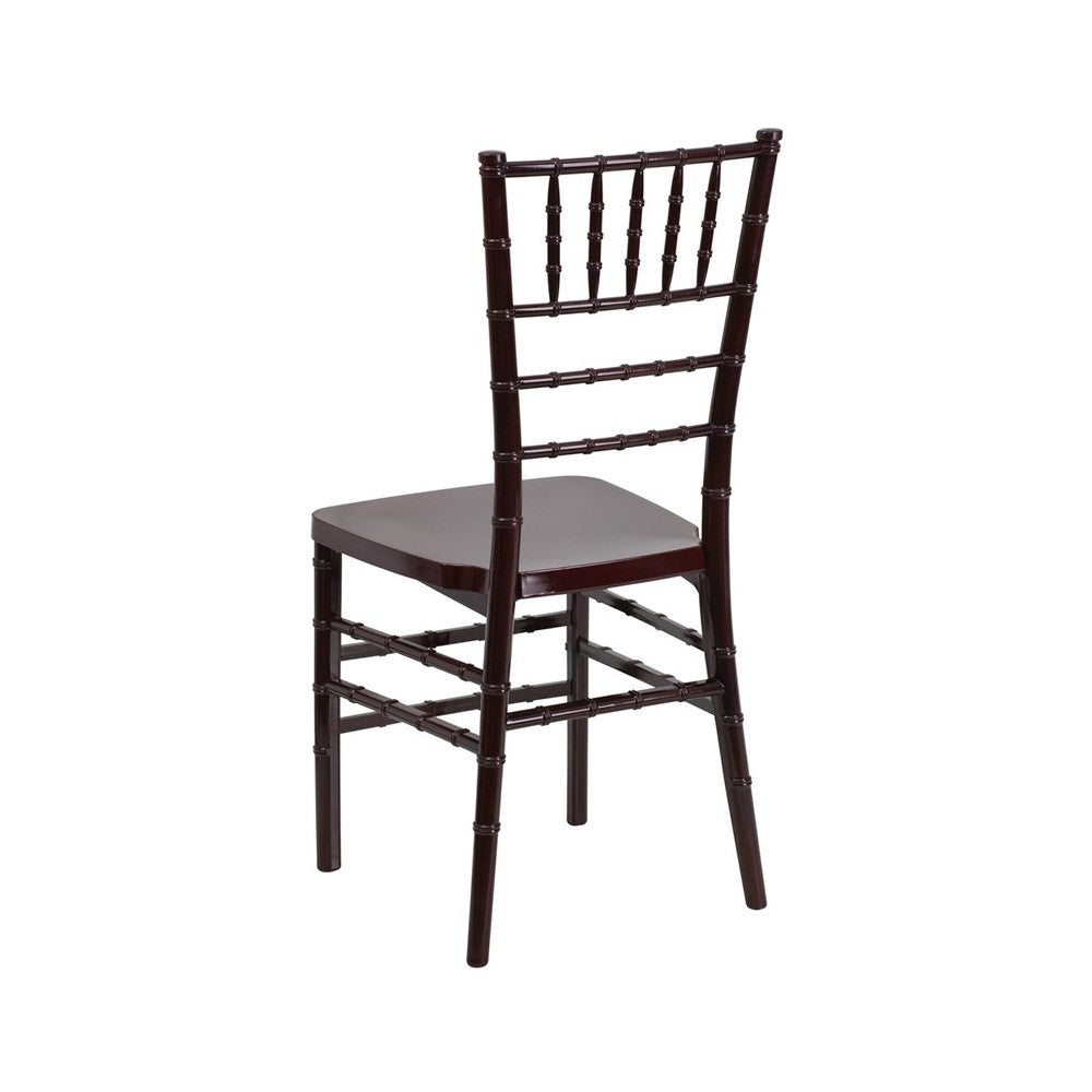 HERCULES PREMIUM Series Mahogany Resin Stacking Chiavari Chair
