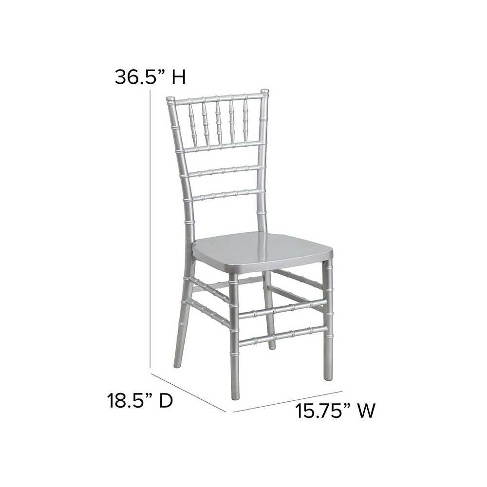 HERCULES PREMIUM Series Silver Resin Stacking Chiavari Chair