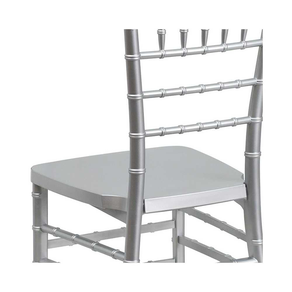 HERCULES PREMIUM Series Silver Resin Stacking Chiavari Chair