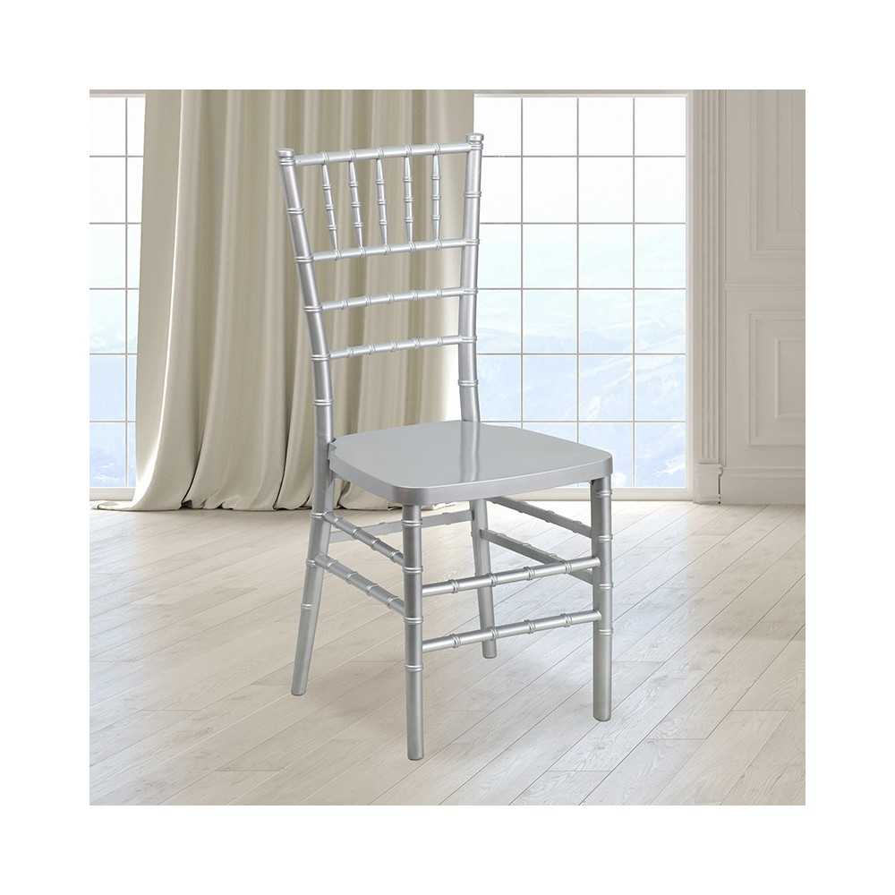 HERCULES PREMIUM Series Silver Resin Stacking Chiavari Chair