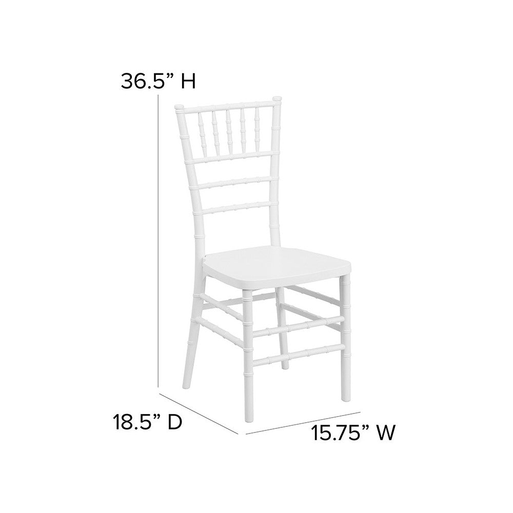 HERCULES PREMIUM Series White Resin Stacking Chiavari Chair