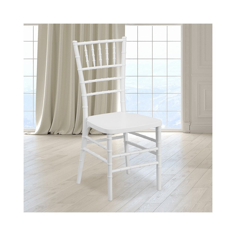 HERCULES PREMIUM Series White Resin Stacking Chiavari Chair