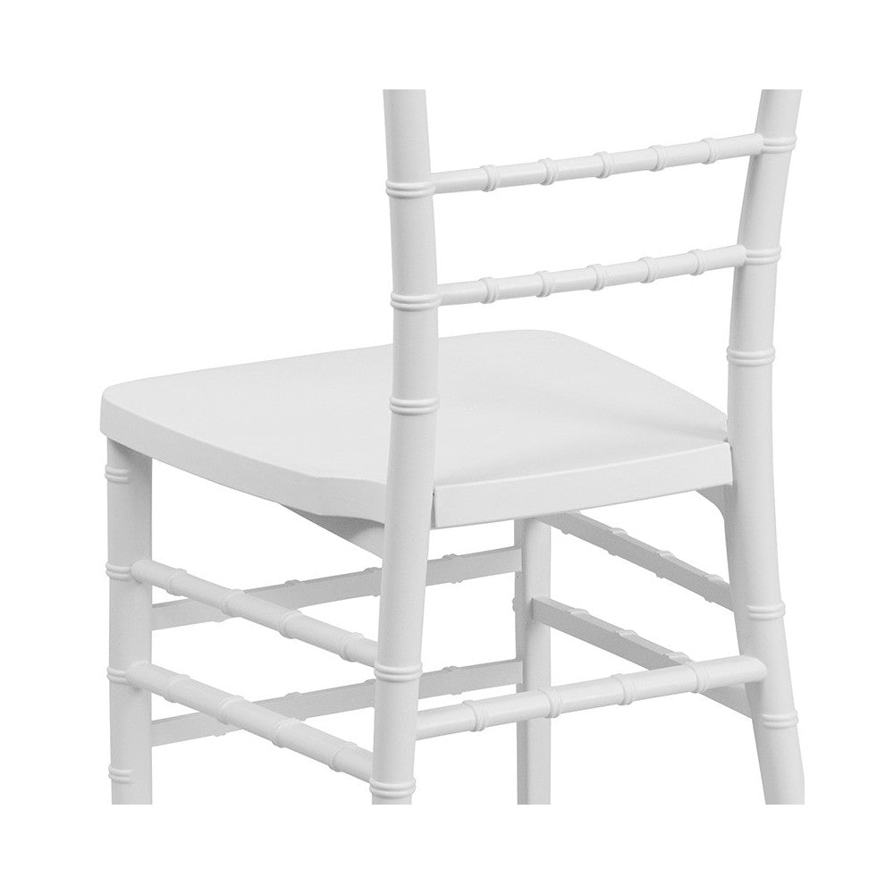 HERCULES PREMIUM Series White Resin Stacking Chiavari Chair