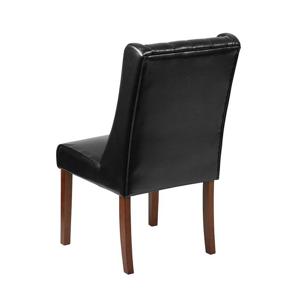 HERCULES Preston Series Black LeatherSoft Tufted Parsons Chair