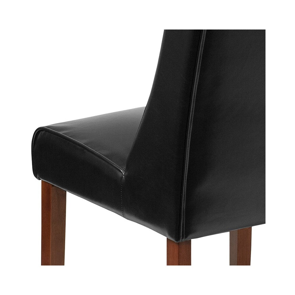HERCULES Preston Series Black LeatherSoft Tufted Parsons Chair