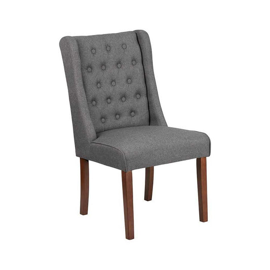 HERCULES Preston Series Gray Fabric Tufted Parsons Chair