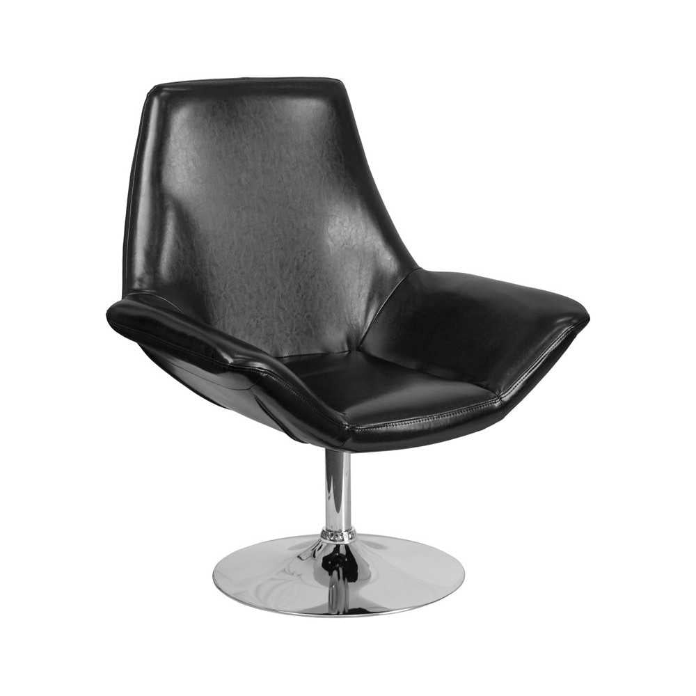 HERCULES Sabrina Series Black LeatherSoft Side Reception Chair