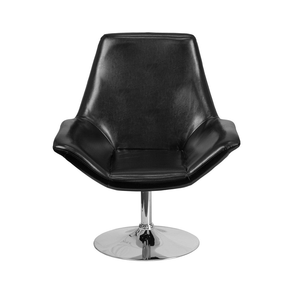 HERCULES Sabrina Series Black LeatherSoft Side Reception Chair