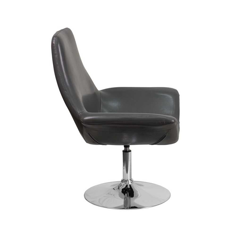 HERCULES Sabrina Series Gray LeatherSoft Side Reception Chair
