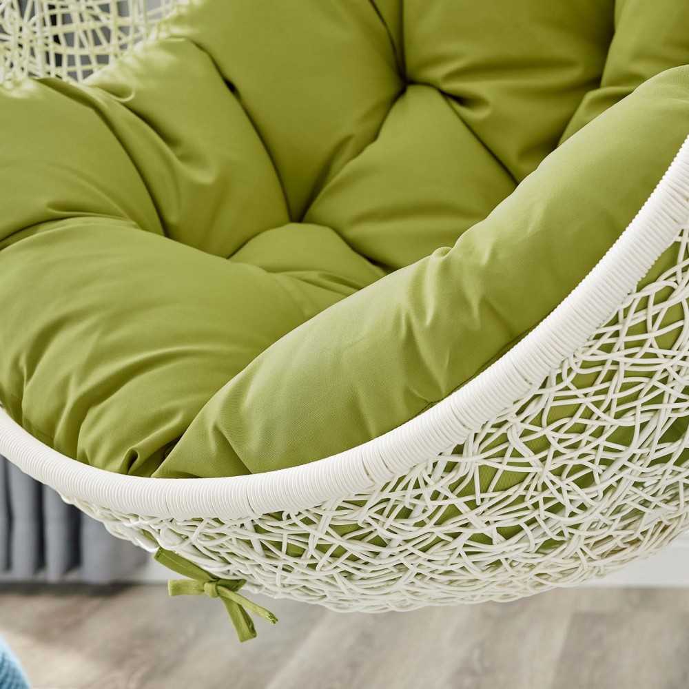 Hide Outdoor Patio Swing Chair With Stand, White Peridot
