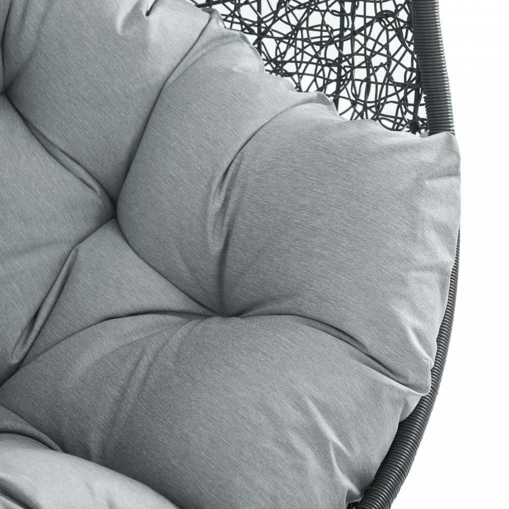 Hide Outdoor Patio Swing Chair With Stand, Gray