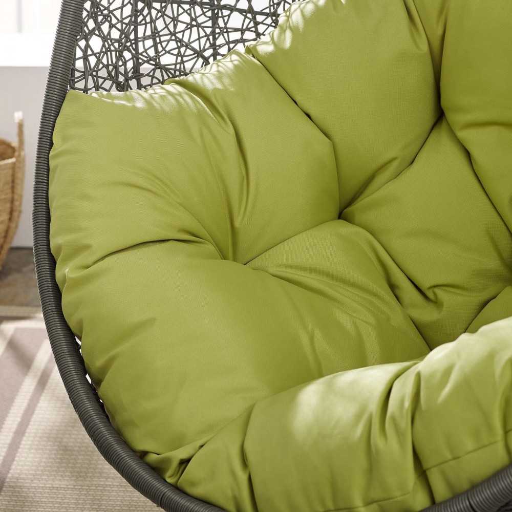 Hide Outdoor Patio Swing Chair With Stand, Gray Peridot