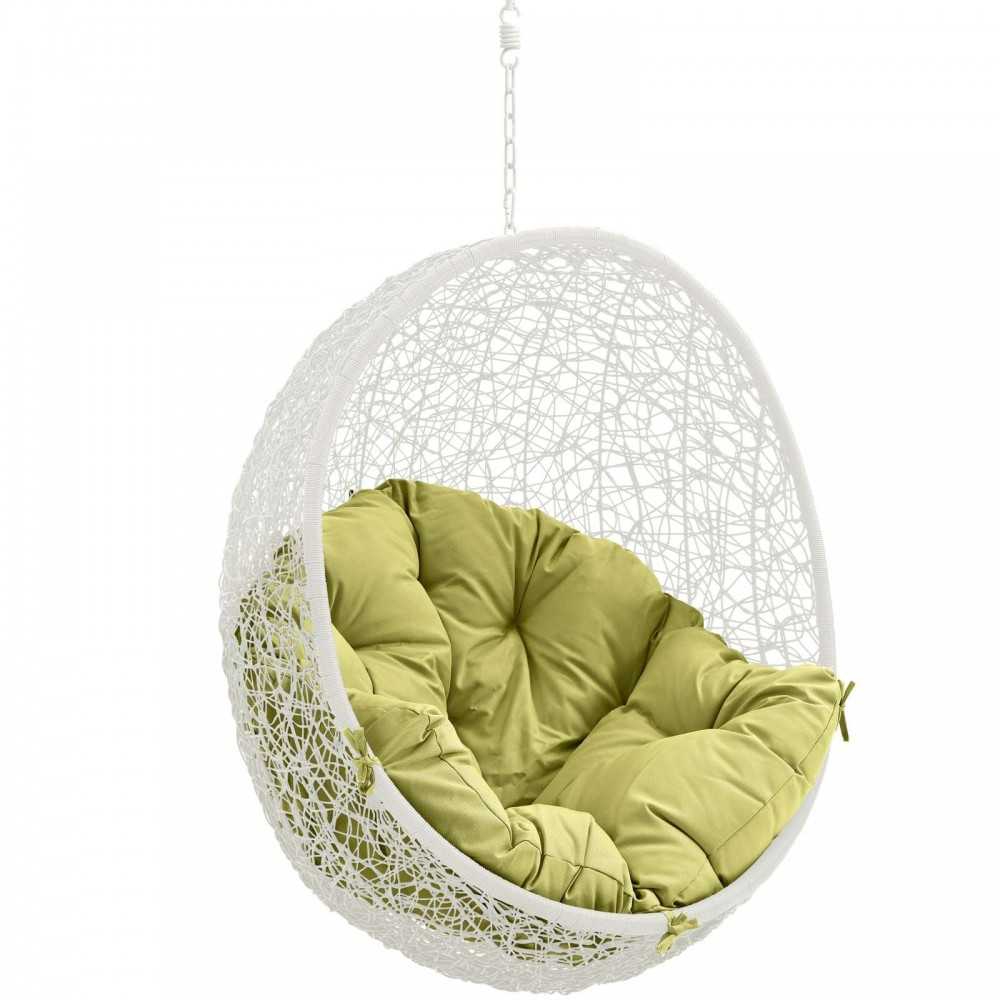 Hide Outdoor Patio Swing Chair Without Stand, White Peridot