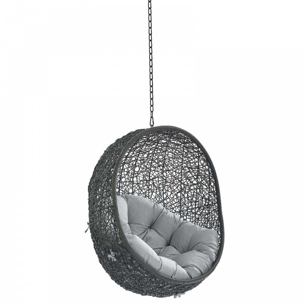 Hide Sunbrella Fabric Swing Outdoor Patio Lounge Chair Without Stand, Gray Gray
