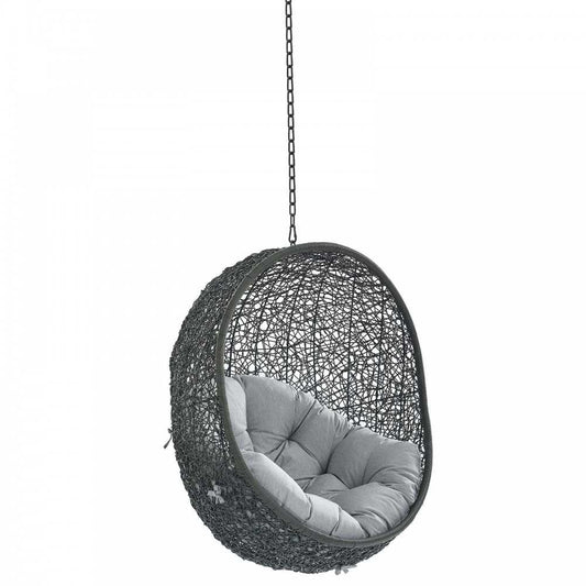 Hide Sunbrella Fabric Swing Outdoor Patio Lounge Chair Without Stand, Gray Gray