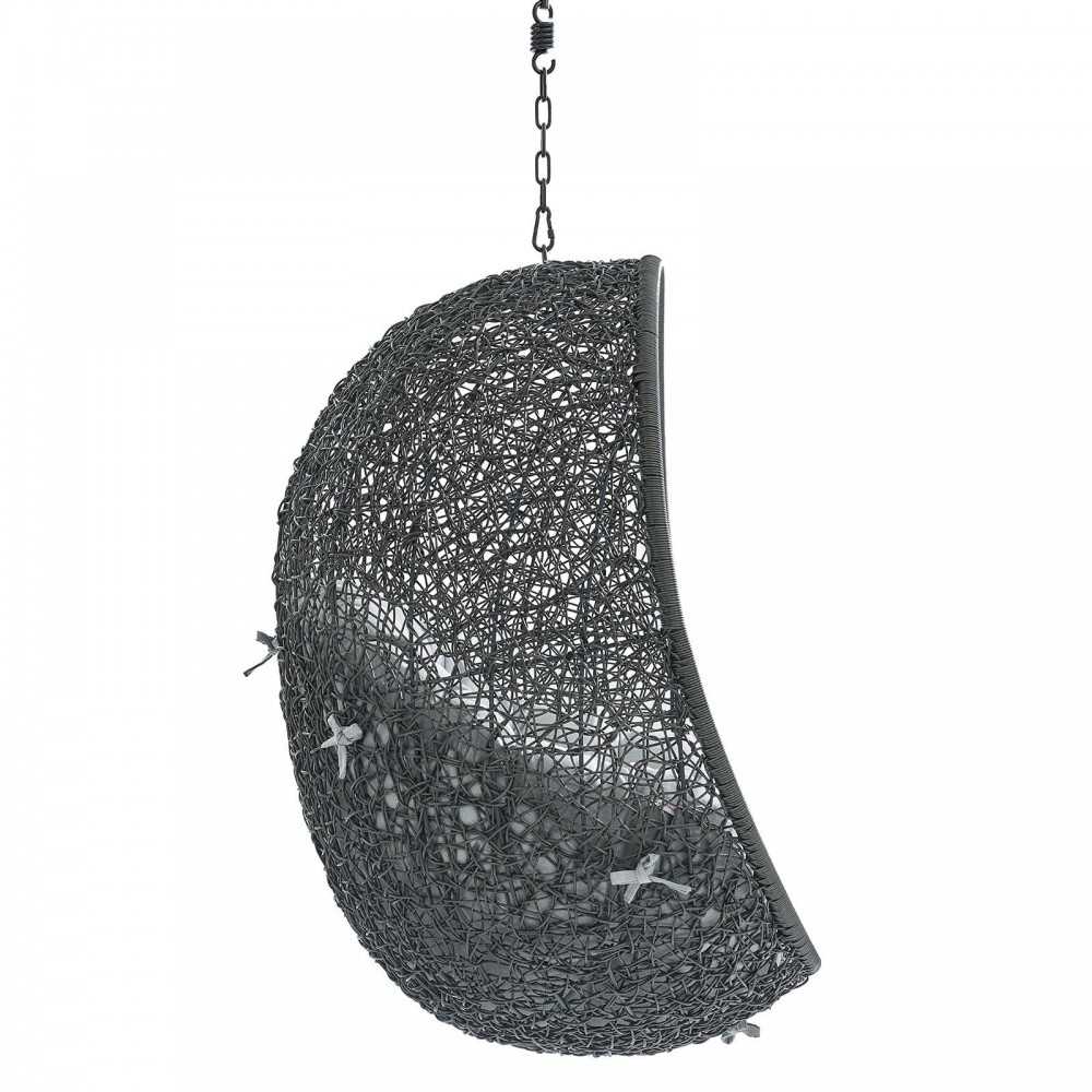 Hide Sunbrella Fabric Swing Outdoor Patio Lounge Chair Without Stand, Gray Gray