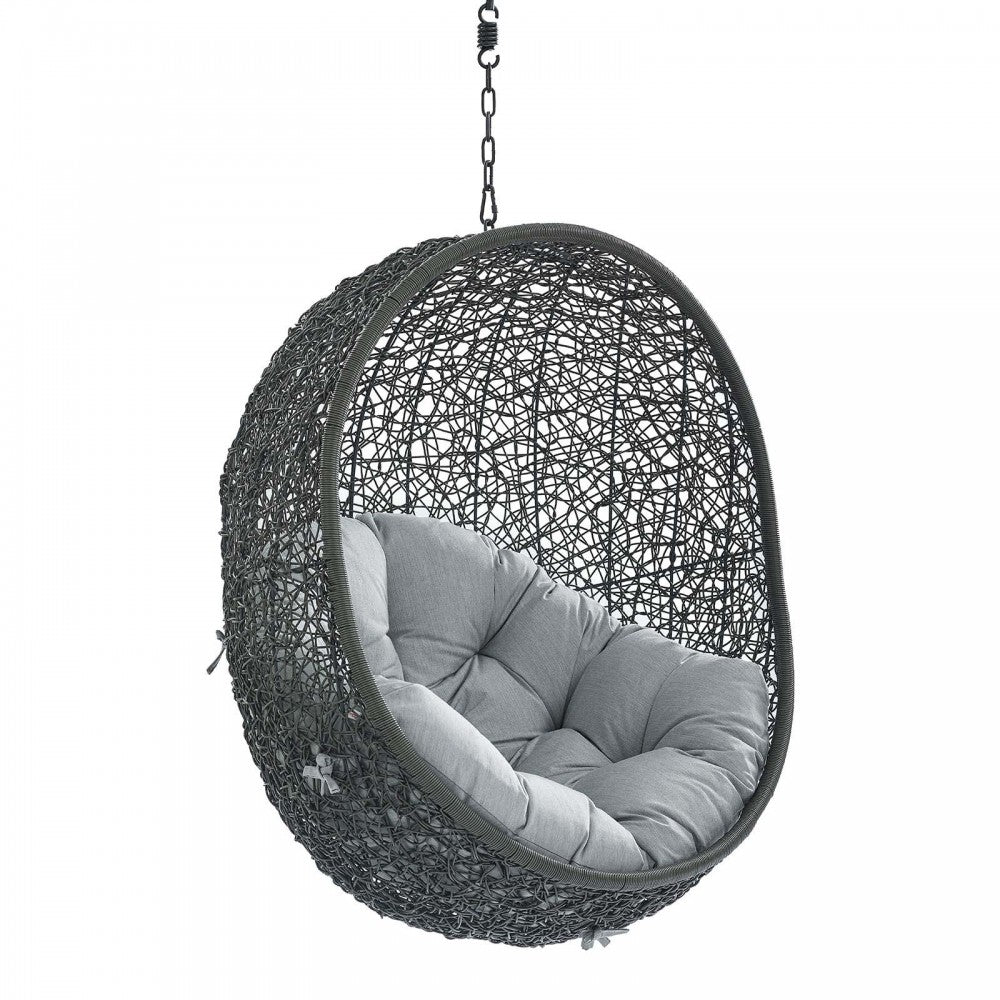 Hide Sunbrella Fabric Swing Outdoor Patio Lounge Chair Without Stand, Gray Gray