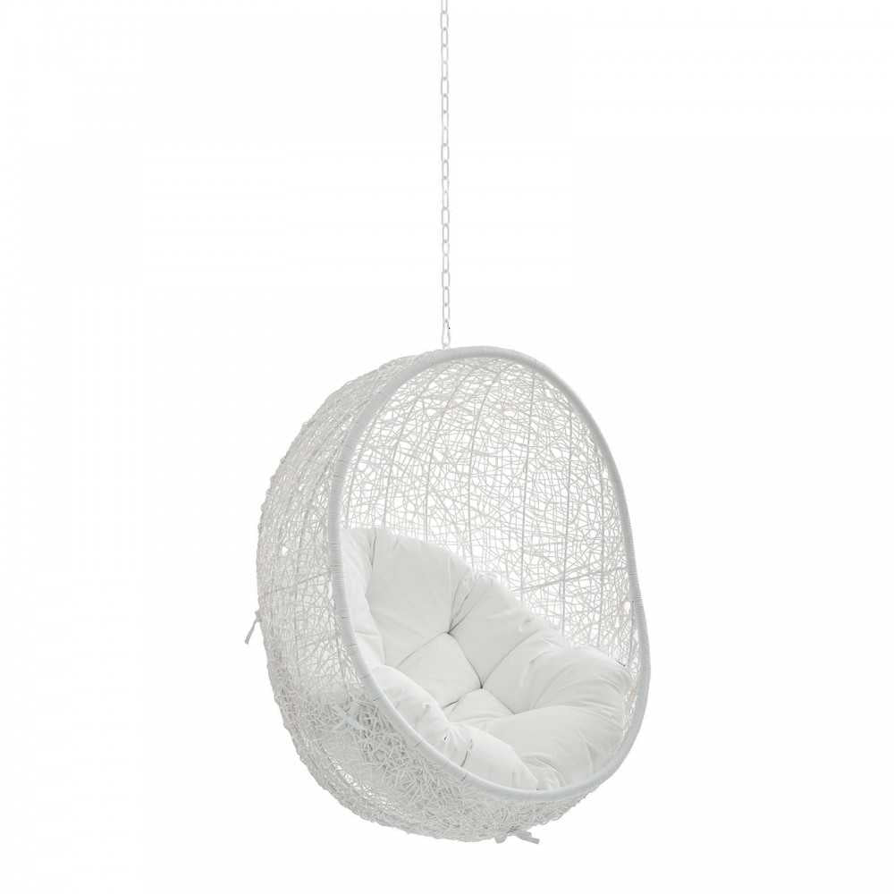 Hide Sunbrella Fabric Swing Outdoor Patio Lounge Chair Without Stand, White White