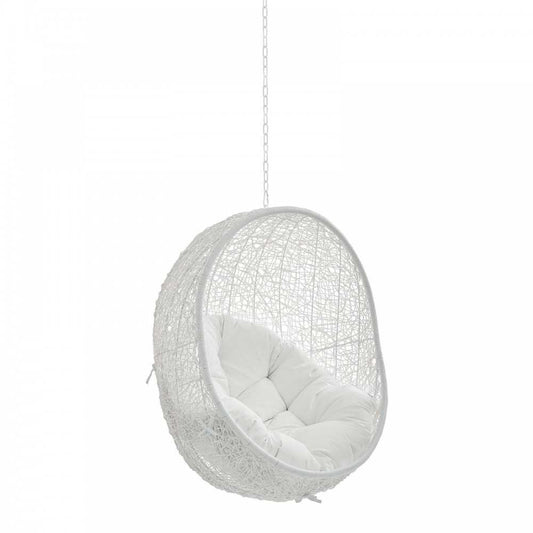 Hide Sunbrella Fabric Swing Outdoor Patio Lounge Chair Without Stand, White White