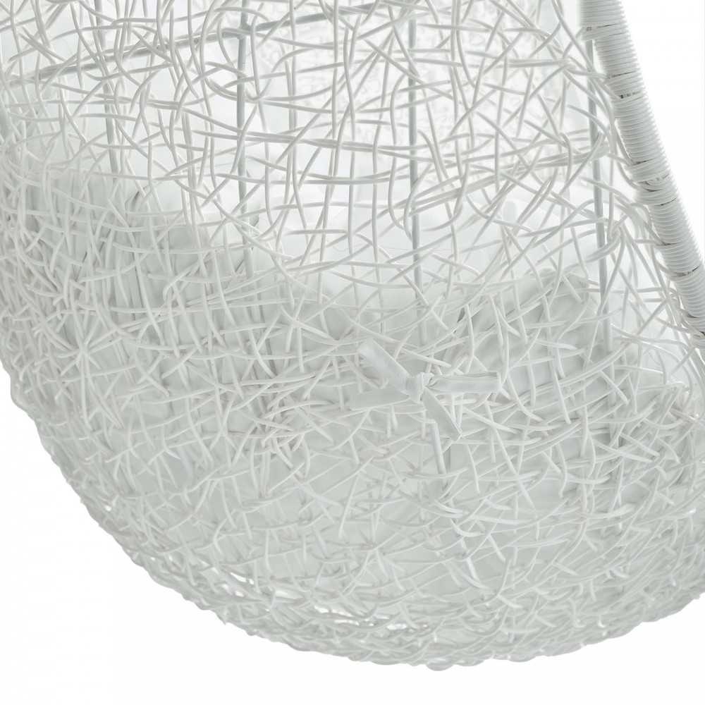 Hide Sunbrella Fabric Swing Outdoor Patio Lounge Chair Without Stand, White White