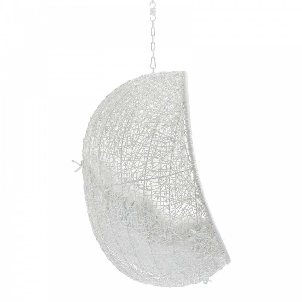Hide Sunbrella Fabric Swing Outdoor Patio Lounge Chair Without Stand, White White